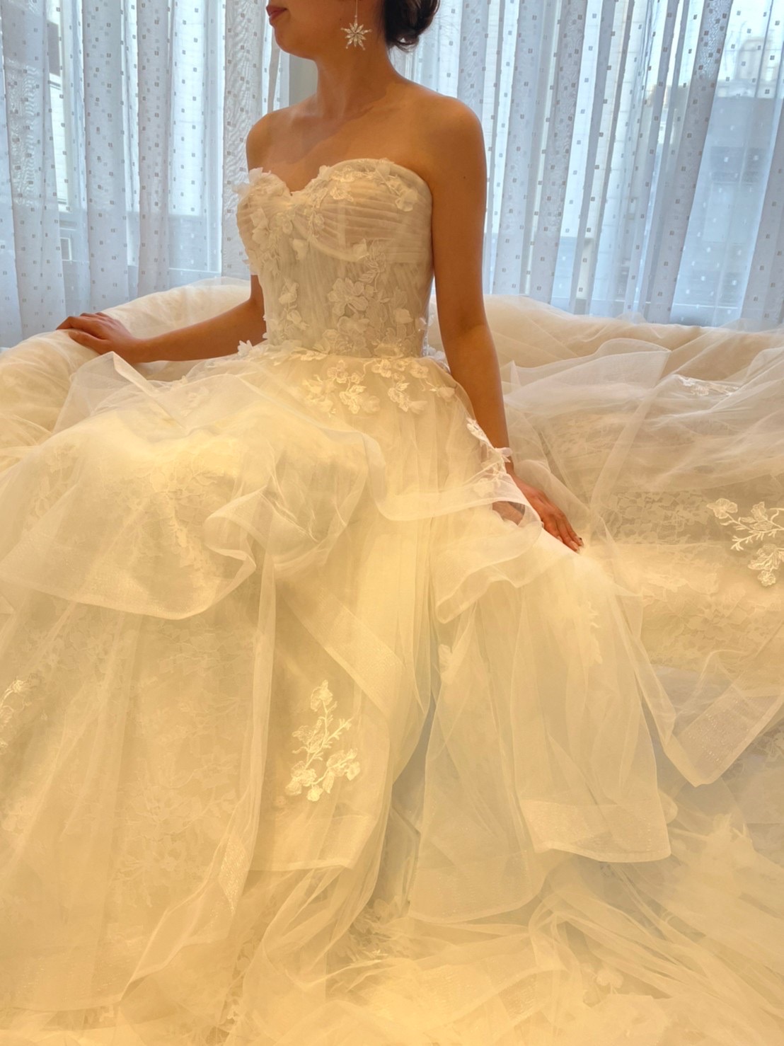 【今月限定お値下げ】マルケッサノッテ　ウェディングドレス MARCHESA（マルケーザ）の新作ドレスでスタイリッシュな着こなし